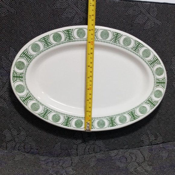 Vintage BUFFALO CHINA Ironstone Oval Dish Art Deco - Picture 4 of 9
